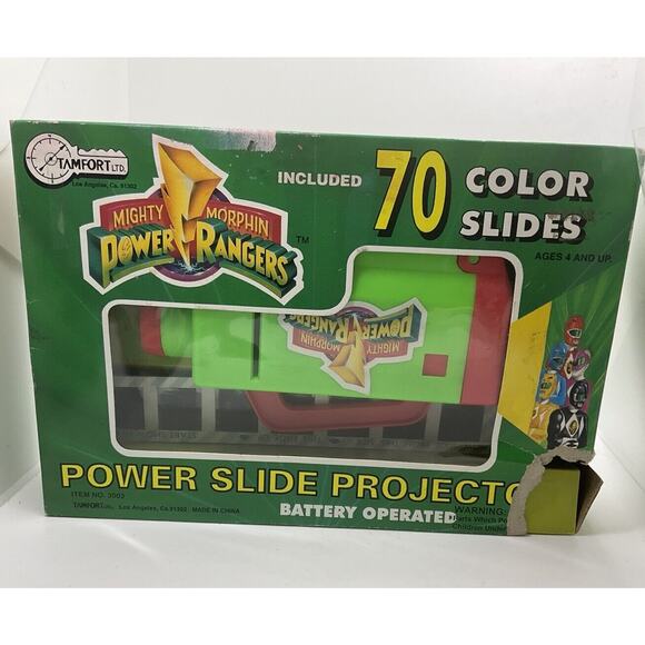Vintage Mighty Morphin Power Rangers Power Slide Projector New! Damaged Box - Picture 1 of 11
